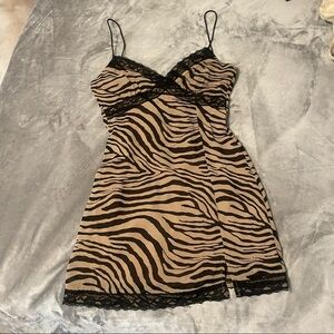 princess polly zebra print lace dress